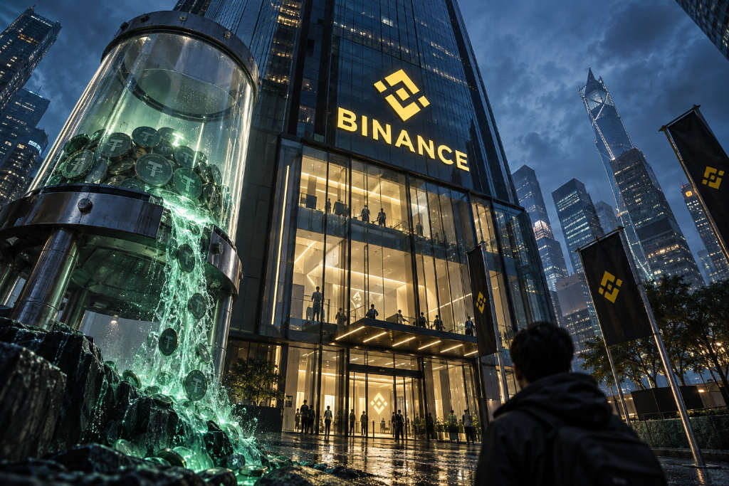 Coinglass data shows Binance posted a 1-hour net outflow of 37.3491 million USDT