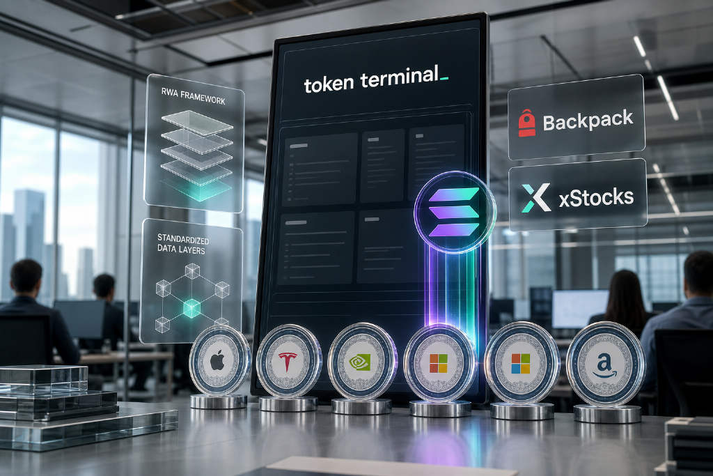 加密数据平台 Token Terminal 新增 145 个代币化资产,包括 Solana 链上 5 个代币化股票