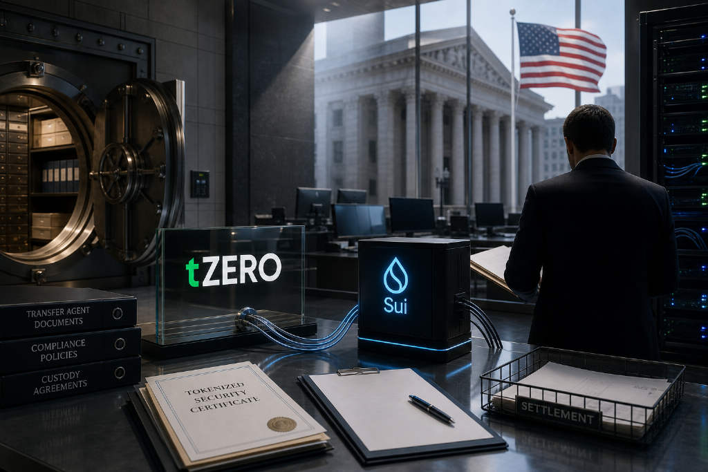 tZERO 与 Sui 达成合作,推进受监管数字资产证券基础设施整合
