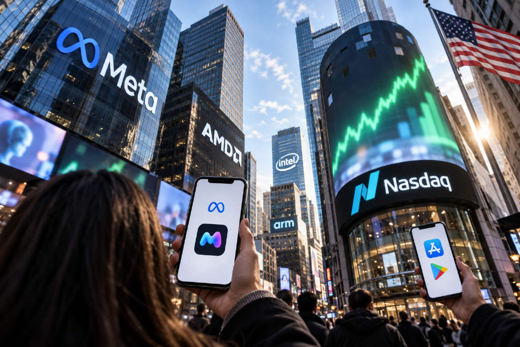 Meta’s Muse tops U.S. app charts as Nasdaq hits a record close and AMD crosses $1 trillion